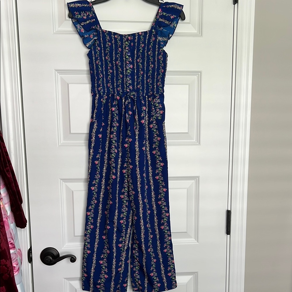 Floral Blue Jumpsuit